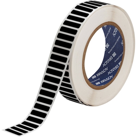 Brady Laser Markable Electrostatic Diss Polyimide Lbls 0.25in H x 1in W BK 10000/RL LZR-103-731-10